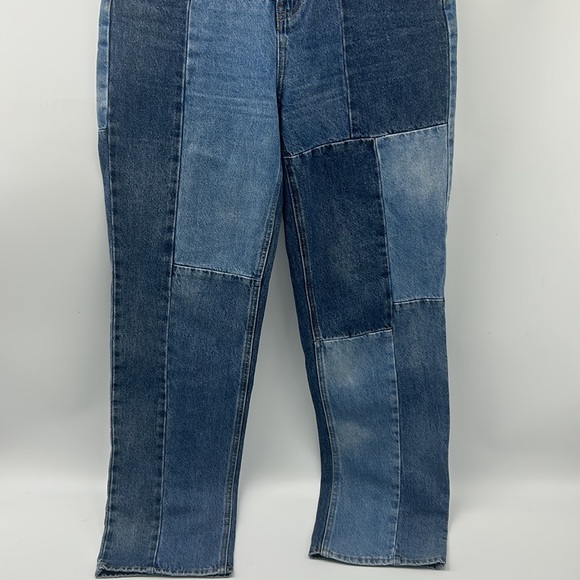 PACSUN ECO PATCHWORK BOYFRIEND JEANS WOMEN SIZE 28x32 BLUE JEANS - Picture 3 of 14